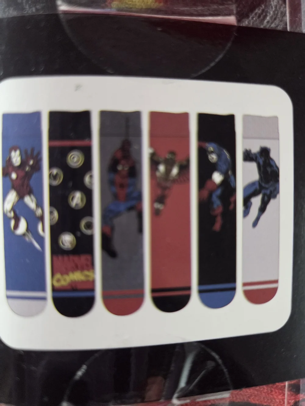 Marvel Men's Crew Socks - Black, Blue & Red Character 6 Pack
